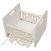 Full Moon Newborn Photography Props Hundred Sunshine Woven Solid Wood Crib  White